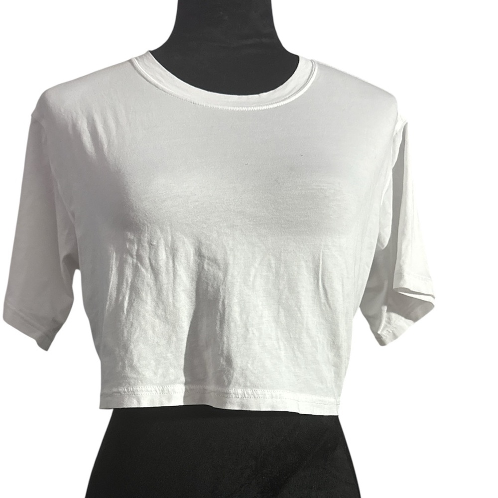 CRZ YOGA Pima Cotton Cropped Short Sleeve- Size Small